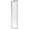 Mexen Next egyszárnyú fürdőkádparaván 50 x 150 cm, fekete keret, rózsaarany - 895-050-000-00-70-60