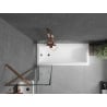 Paravan cadă Mexen Next cu 1 foaie 50 x 150 cm, ramă neagră, aur roz - 895-050-000-00-70-60