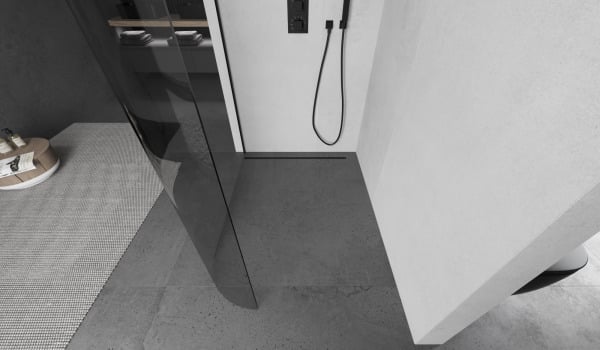 Lekerekített walk-in kabin
